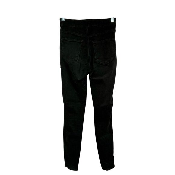 J Brand Natasha Skinny Button-Fly Hi-Rise Jeans in Seriously Black Size 25 - Picture 8 of 16